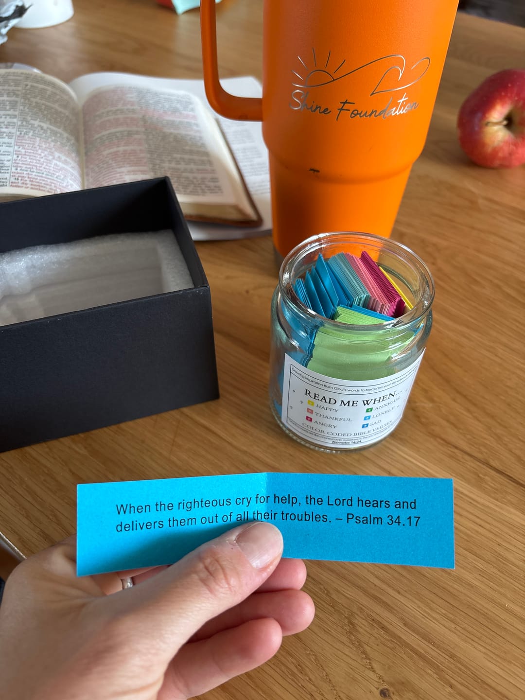 Jorvello™ Handmade Bible Verse Glass Jar