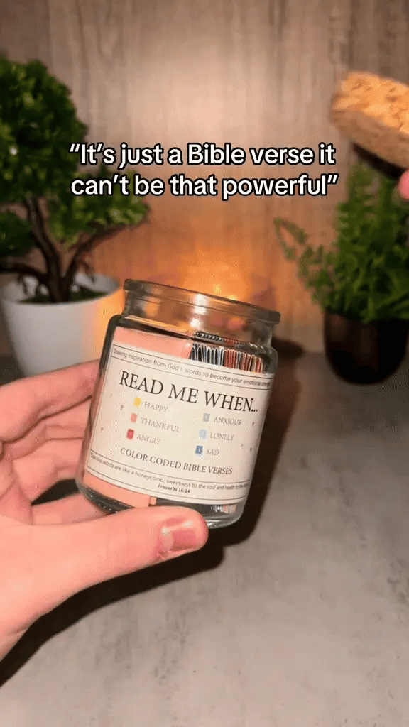 Jorvello™ Handmade Bible Verse Glass Jar